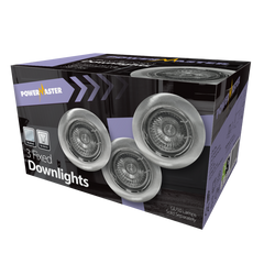 Powermaster 3 Pack Fixed GU10 Downlights White