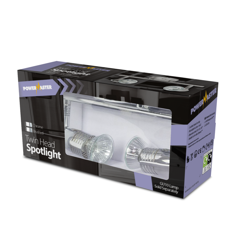 Powermaster Basic Twin Spot Bar Chrome