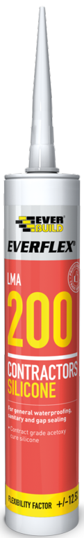 Everbuild Silicone 200 295ml Clear