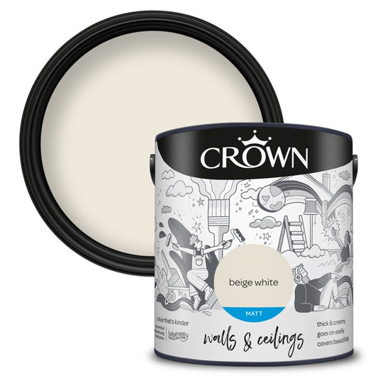 Crown Walls & Ceilings Matt 2.5L Antique Cream