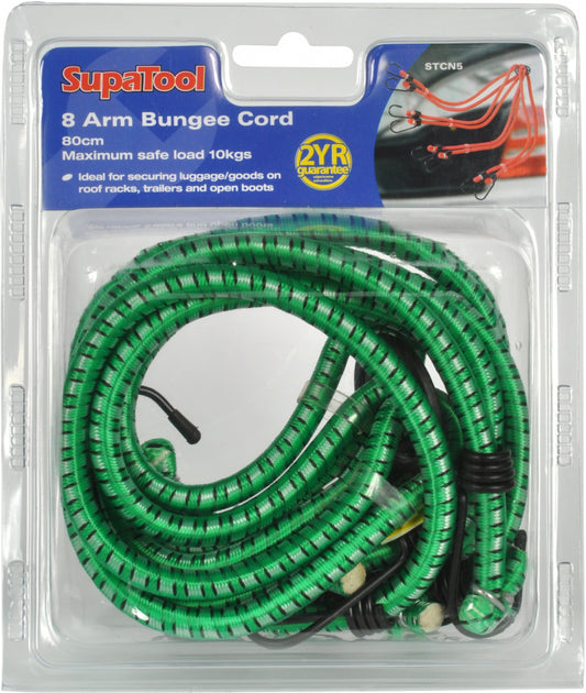 SupaTool 8 Arm Bungee Cord 80cm
