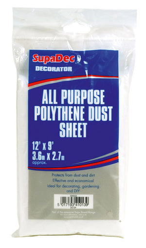 SupaDec All Purpose Polythene Dust Sheets 12' x 6'