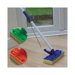 JVL Flat Sponge Mop And Handle Assorted Colours