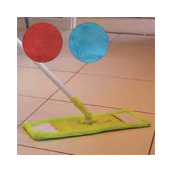 JVL Flat Microfibre Mop And Handle Assorted Colours