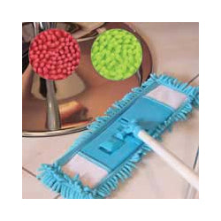 JVL Flat Bobble Microfibre Mop And Handle Assorted Colours