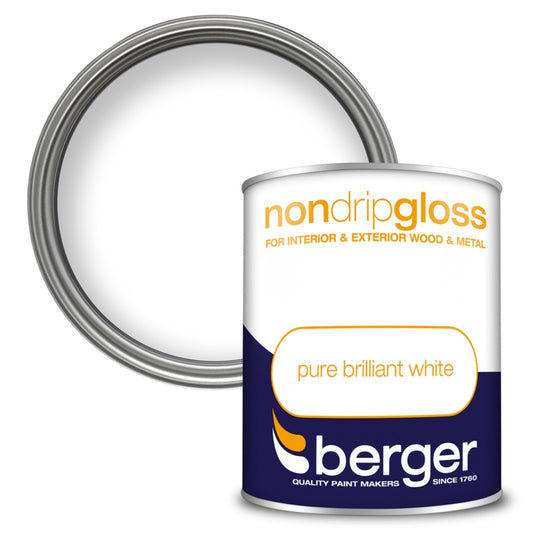 Berger Non Drip Gloss 750ml Pure Brilliant White