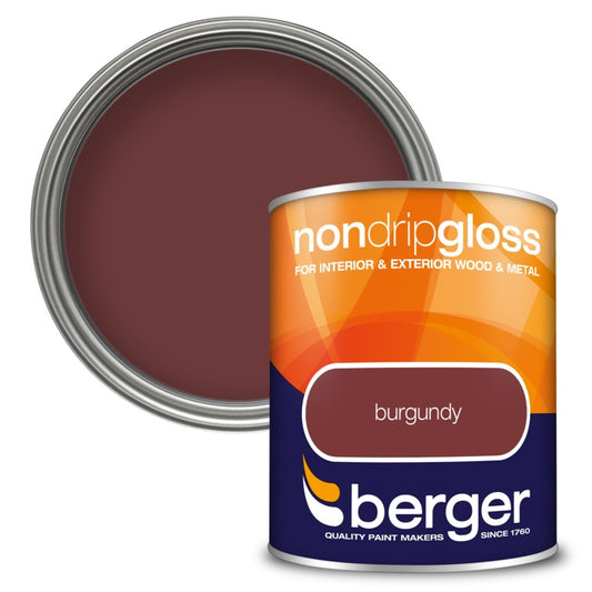 Berger Non Drip Gloss 750ml Pure Brilliant White