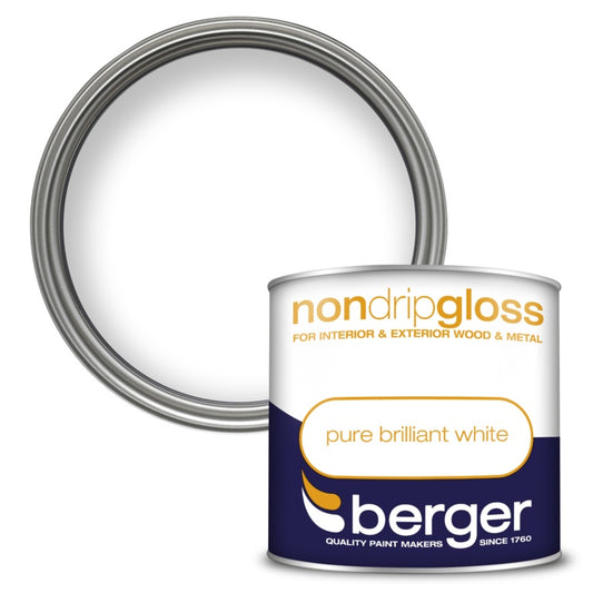 Berger Non Drip Gloss 250ml Pure Brilliant White