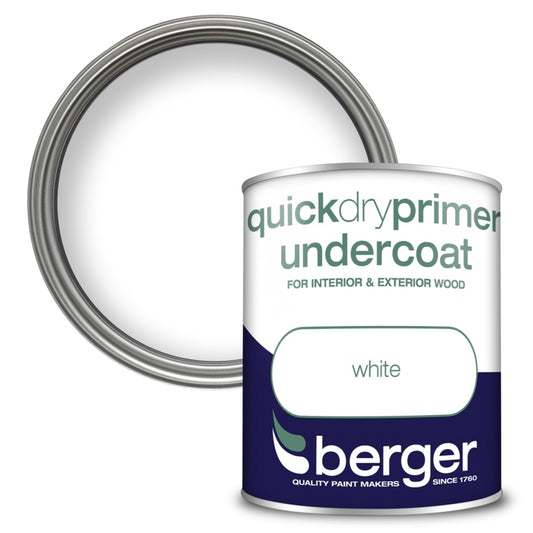 Berger Quick Dry Primer Undercoat 750ml White