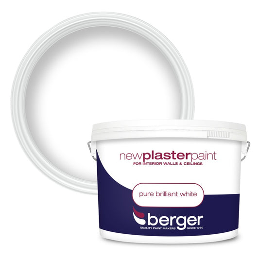 Berger New Plaster Paint Matt 10L Pure Brilliant White
