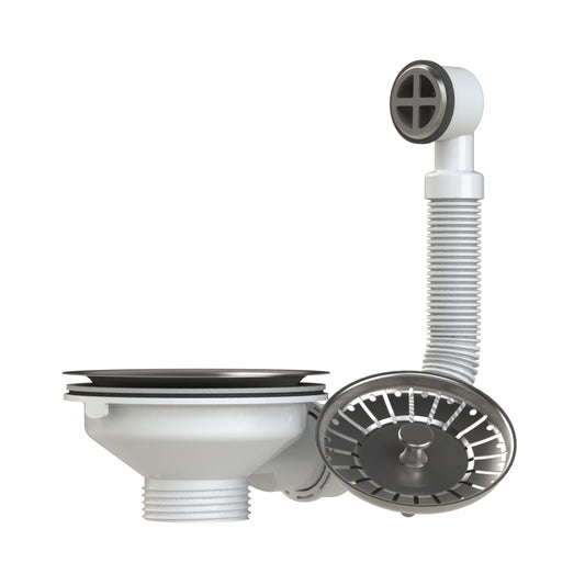 Viva Basket Strainer Waste With Overflow 40mm