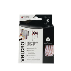 VELCRO® Heavy Duty Stick On Tape 50mm x 1m Black