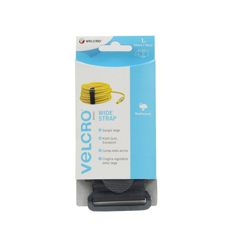 VELCRO® Wide Strap Weatherproof 50mm x 92cm Black