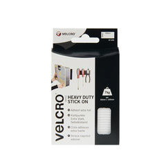 VELCRO® Heavy Duty Stick On Strips 50mmx100mm 2 Sets White