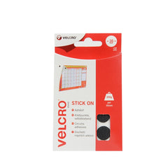 VELCRO® Stick On Coins 16mm x 16 Sets White