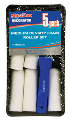 SupaDec Foam Mini Roller & Tray Set 4"/100mm, 5 Pack
