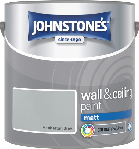 Johnstone's Wall & Ceiling Matt 2.5L Manhattan Grey