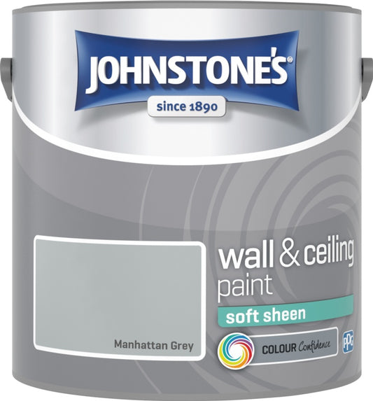 Johnstone's Wall & Ceiling Soft Sheen 2.5L Manhattan Grey