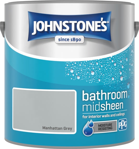 Johnstone's Bathroom Midsheen 2.5L Manhattan Grey