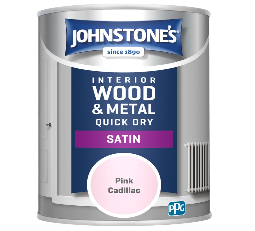 Johnstone's Quick Dry Satin 750ml Pink Cadillac