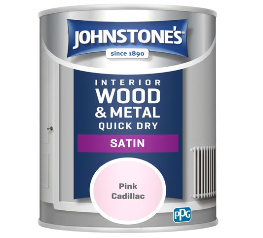 Johnstone's Quick Dry Satin 750ml Pink Cadillac