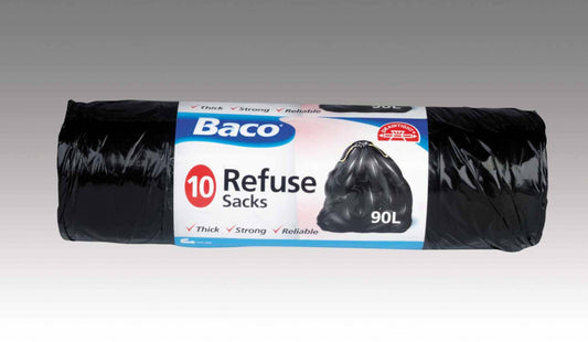 Baco Draw Tie Refuse Bags 10'S 90L