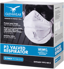 Glenwear FFP3 Valved Respirator Pack Of 10