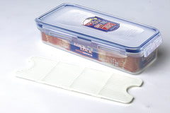 Locknlock Rectangular Bacon Food Storage Fridge Box with Freshness Tray 1L