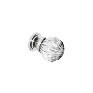 Securit Glass Pumpkin Cupboard Knobs CP 32mm Pack of 5