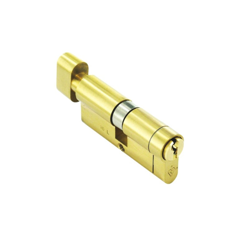 Smiths Locks BS 1* Star Euro Double Thumbturn Cylinder Brass 35 x 35mm
