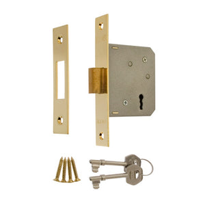 Era 3 Lever Deadlock 3" Brass Effect Brass Eff 76mm