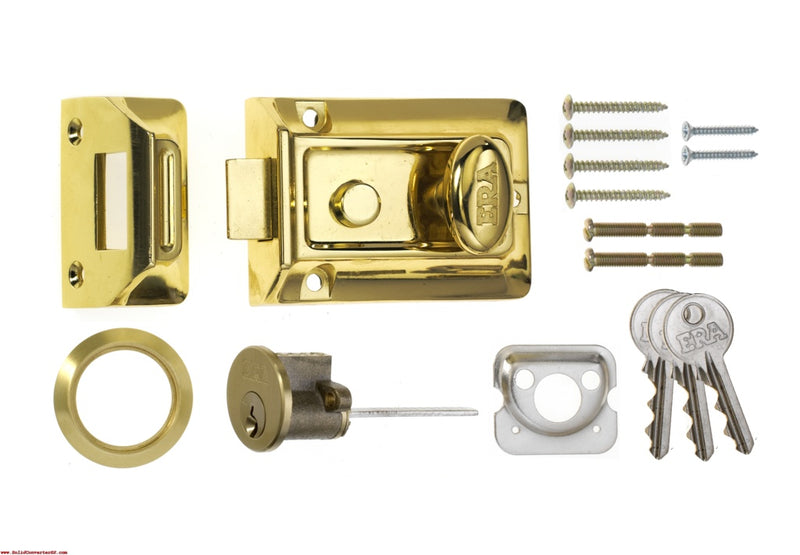 Era Traditional Nightlatch Brass Effect Body Brass Effect 60mm