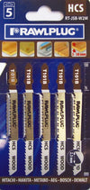 Rawlplug Jigsaw Blades For Wood Fine Pack 5