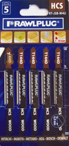 Rawlplug Jigsaw Blades For Wood Fine Pack 5