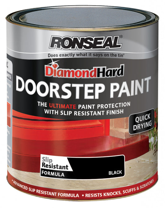 Ronseal Diamond Hard Door Step Paint 250ml Black