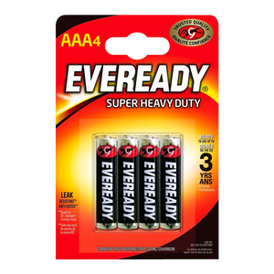 Eveready Super Heavy Duty Batteries AAA Pack 4