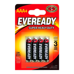 Eveready Super Heavy Duty Batteries AAA Pack 4