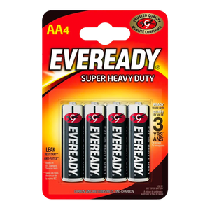 Eveready Super Heavy Duty AA Pack 4
