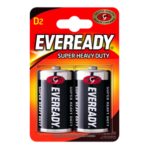 Eveready Super Heavy Duty Batteries D Pack 2