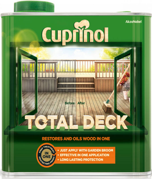Cuprinol Total Deck Restorer & Oil 2.5L Clear