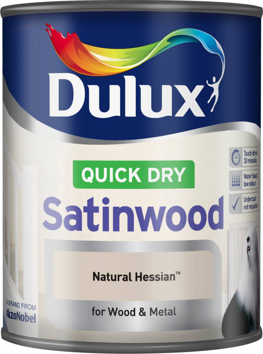 Dulux Quick Dry Satinwood 750ml Black