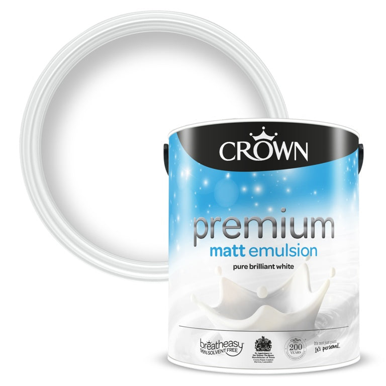 Crown Matt Emulsion 5L Pure Brilliant White