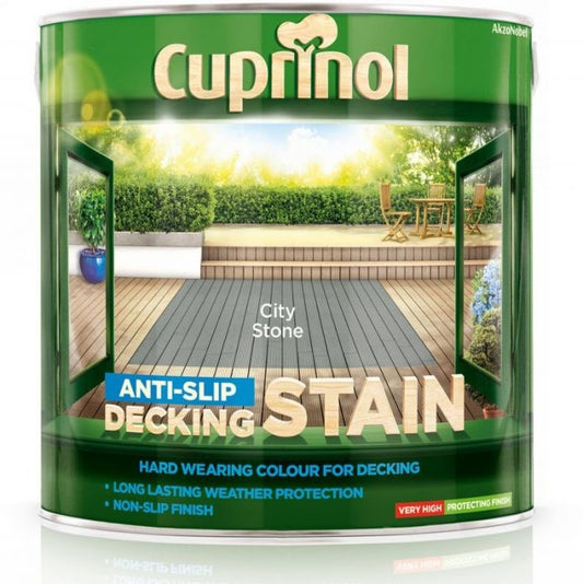 Cuprinol Anti-Slip Decking Stain 2.5L City Stone