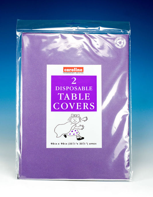Caroline Square Paper Tablecovers 90cm Hot Pink