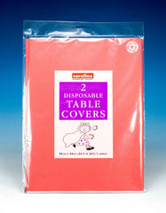 Caroline Square Paper Tablecovers 90cm Hot Pink