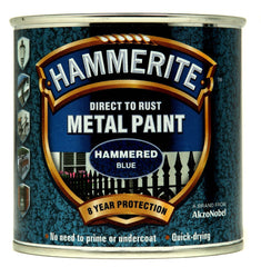 Hammerite Metal Paint Hammered 250ml Blue