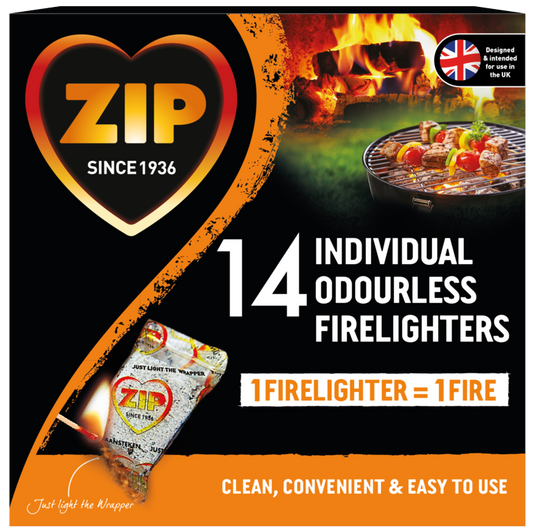 Zip Fast & Clean Wrapped Firelighters Pack 14