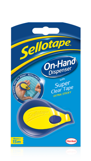 Sellotape On Hand Dispenser Including 18mm x 15m Roll