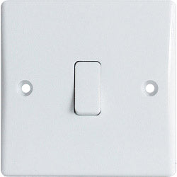 Securlec 1 Way 1 Gang Light Switch Round Edge