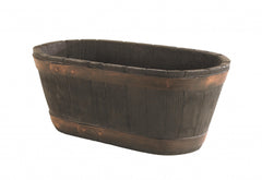 Sankey Oak Barrel Trough Effect 60.5cm L x 34cm W x 25cm H